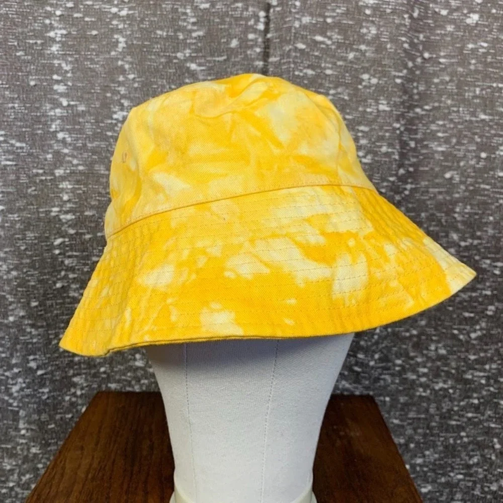 Wild Fable Tie-Dye Yellow Bucket Sun Hat Festival Hippie Adult OS